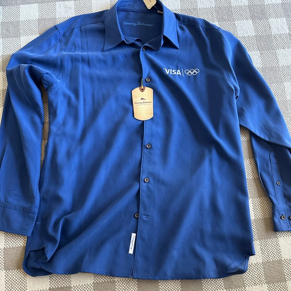 Brand new Visa Olympic Tommy Bahama button up (Men)